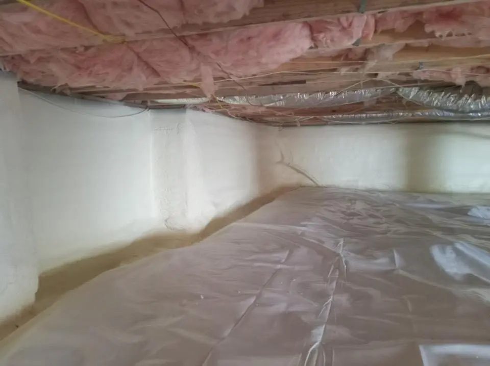 Crawl space encapsulation with closed-cell spray foam for Spray Foam Roofing in Cuero